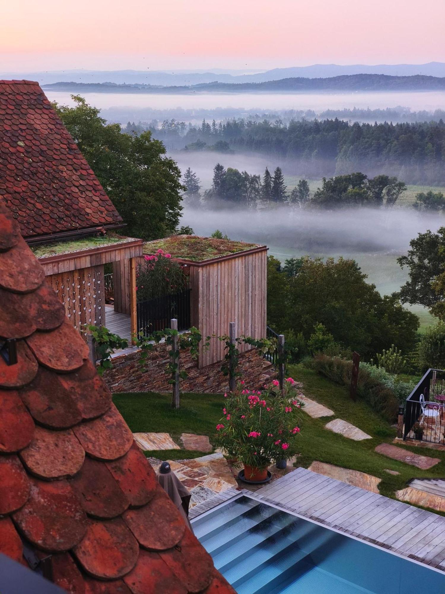 Am Wildbachberg - Luxus Ferienhaeuser Mit Infinitypool, Privatsauna Und Weinkeller Deutschlandsberg Eksteriør billede